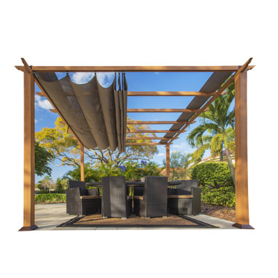 GlobelIndustries 350 cm x 350 cm Terrassenpavillon Pergola Florida aus